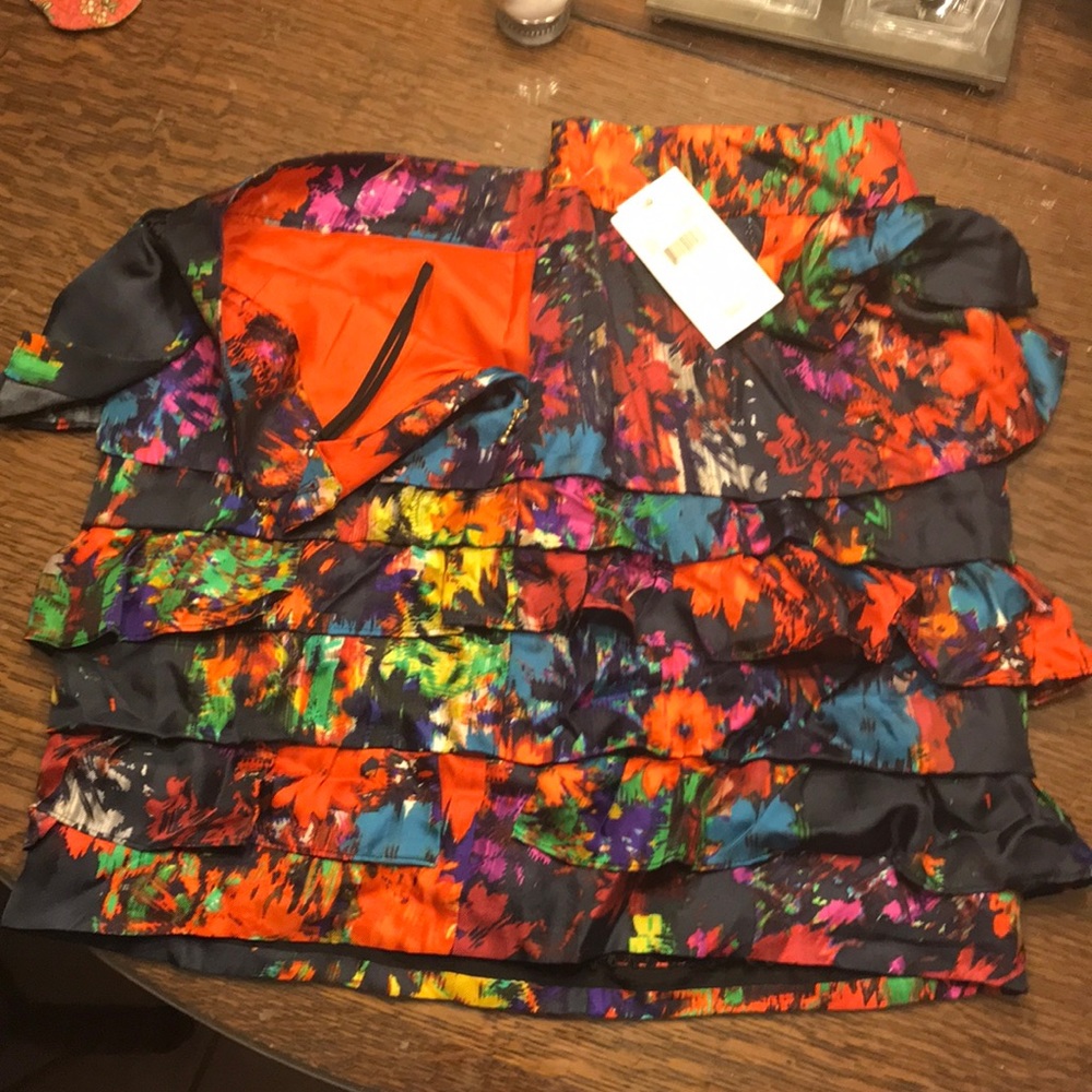 NWT Leifsdottir Multi-colored patterned skirt - Picture 3 of 4